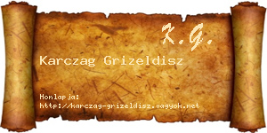Karczag Grizeldisz névjegykártya